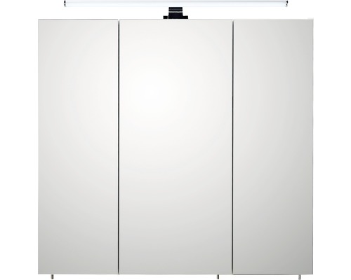 Spegelskåp med tre dörrar och belysning