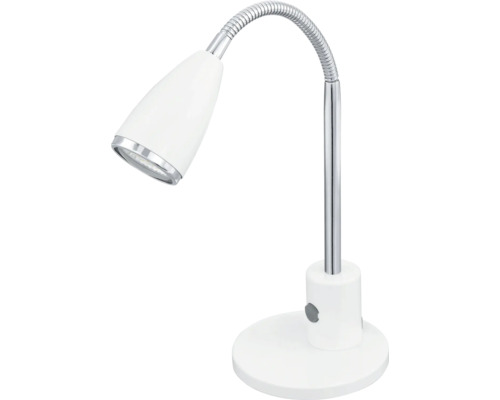 Skrivbordslampa EGLO Fox LED vit/krom Vit bordslampa med flexibel arm
