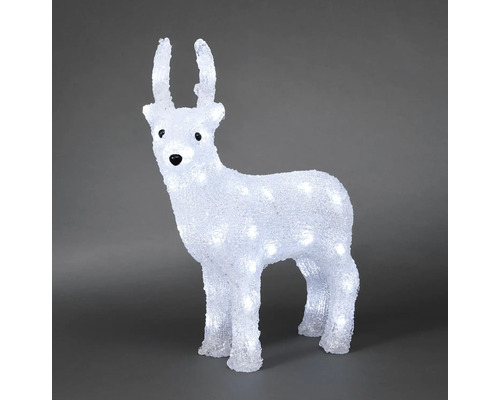 Ljusfigur KONSTSMIDE ren 40 kallvita micro LED 38cm IP44 Lysande dekorativ ren för inomhus- och utomhusbruk