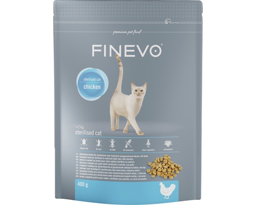 Kattmat FINEVO Sterilised Cat kyckling 0,4 kg