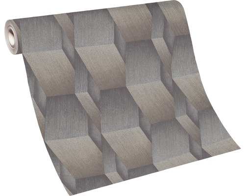 Tapetrulle med geometriskt kubmönster