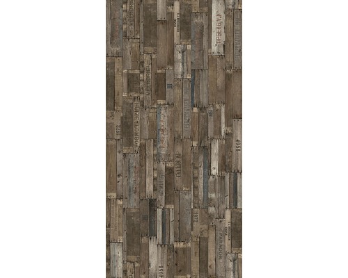 Tapet med träplanksdesign och bokstäver