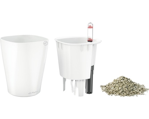 Lechuza Classico LS 21 planteringskärl med bevattningssystem och växtsubstrat