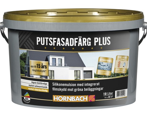 Silikonfärg fasad plus vit 10L