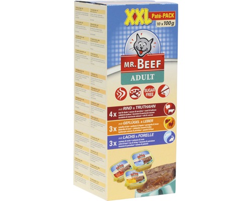 Kattmat MR.BEEF paté 10x100g