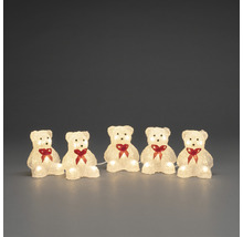 Ljusslinga med fem teddybjörnar för juldekoration