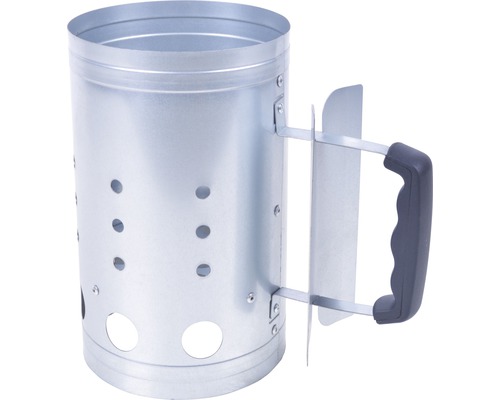 Grillskorstenständare i metall med handtag