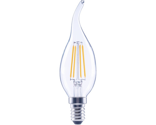 Kronljus FLAIR LED CL35 E14 2,2W(25W) 250lm 2700K varmvit med böjd topp klar LED-lampa i ljusform med E14 sockel