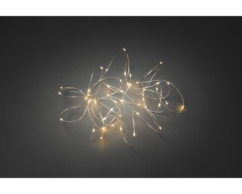 Ljusslinga KONSTSMIDE 100 bärnstensfärgade mikro-LED 9,9m kabellängd 5m LED-ljusslinga för inomhusbruk