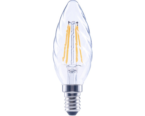 Kronljus FLAIR LED CT35 E14 2,2W(25W) 250lm 2700K varmvit vriden dimbar klar LED-lampa i droppform med E14-sockel