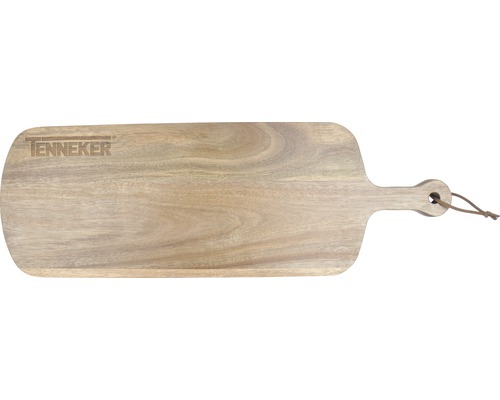 Skärbräda i trä med handtag och Tenneker logotyp