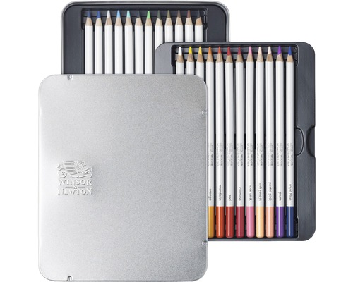 Winsor & Newton färgpennuppsättning i metallåda