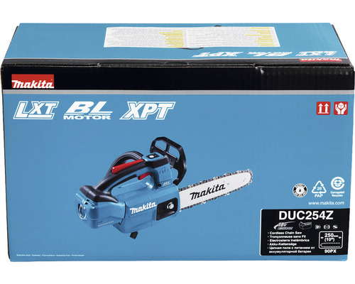 Makita batteridriven motorsåg i produktförpackning