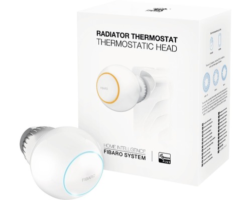 Fibaro radiatortermostat med förpackning