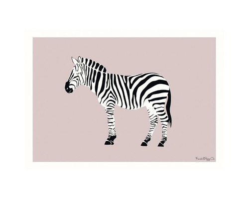 Illustration av en zebra i liggande format