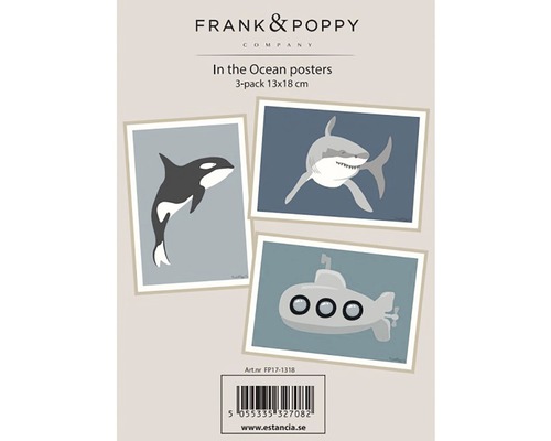 Poster Frank & Poppy Ocean 1 -3 p. 13x18cm