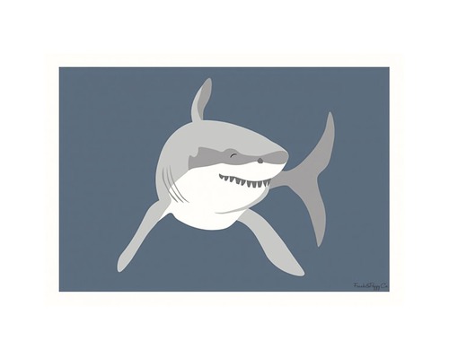 Illustration av en vänlig haj