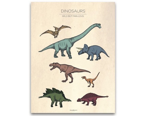 Poster Frank & Poppy Dinosaurs V 40x50cm-0