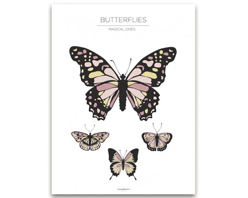 Poster Frank & Poppy Butterflies 30x40cm