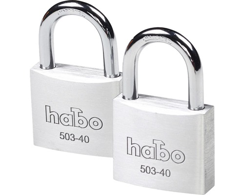 Hänglås HABO 503-40 Twin aluminium