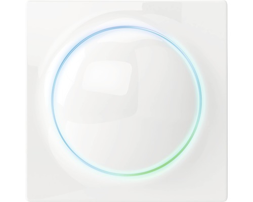 Vit strömbrytare med LED-belysning