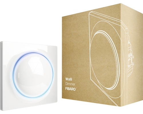 Walli Dimmer från Fibaro med produktförpackning