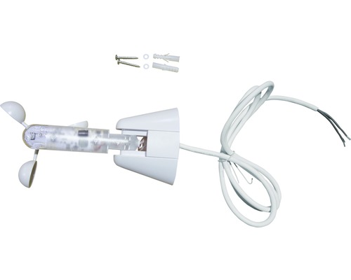 Vindsensor med fästmaterial för vindmätning