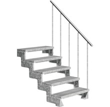 Metalltrappa med ledstång