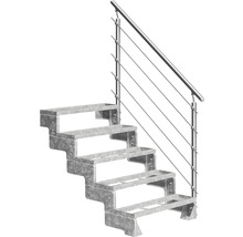 Metalltrappa med räcke