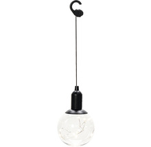 Dekorativ hänglampa med LED-lampor i en transparent glaskula