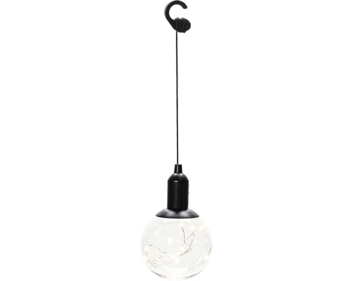 Dekorativ hänglampa med LED-lampor i en transparent glaskula