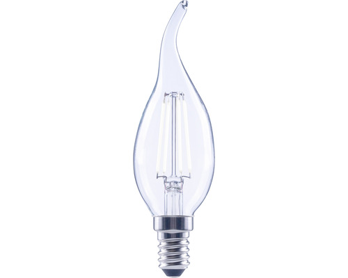 Kronljus FLAIR LED CL35 E14 2,2W(25W) 250lm 4000K neutralvit dimbar klar böjd topp LED-lampa i droppform med E14-sockel