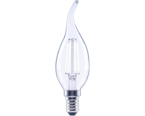 Kronljus FLAIR LED CL35 E14 4W(40W) 470lm 4000K neutralvit dimbar klar böjd topp LED-lampa i droppform med E14 sockel