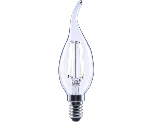 Kronljus FLAIR LED CL35 E14 6W(60W) 806lm 4000K neutralvit dimbar klar böjd topp LED-lampa i droppform med E14-sockel
