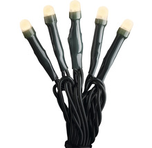 LED ljusslinga med varmvita ljus och svart kabel