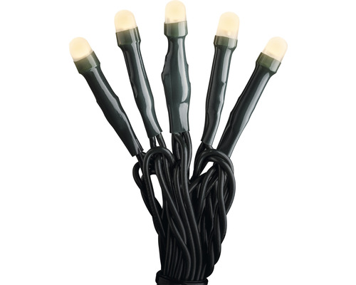 LED ljusslinga med varmvita ljus och svart kabel