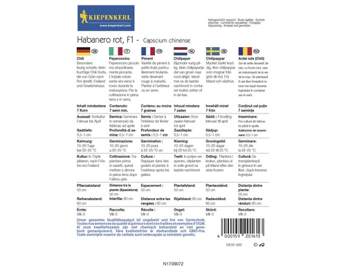 Fröpåse Habanero röd, F1 – Capsicum chinense med information om sådd, skötsel och skörd