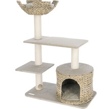 Klösträd för katter med hängmatta, plattformar och katthus