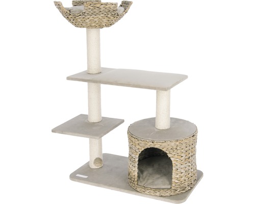 Klösträd för katter med hängmatta, plattformar och katthus