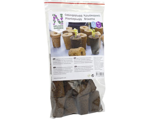 Odlingpluggar i transparent påse