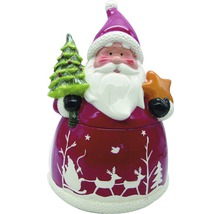 Santa Claus förvaringsburk med julgran och stjärna