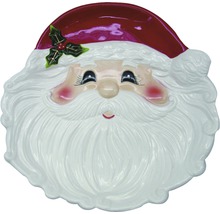 Dekorativ serveringsplatta med en jultomtedesign