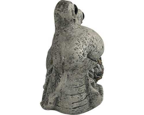 Dekorativ trädgårdsfigur av en stenformad ödla