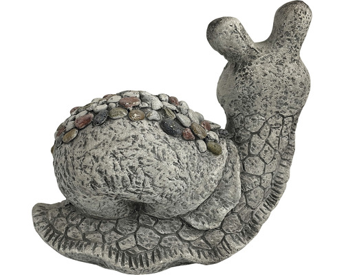 Dekorativ trädgårdsskulptur av en snigel av sten