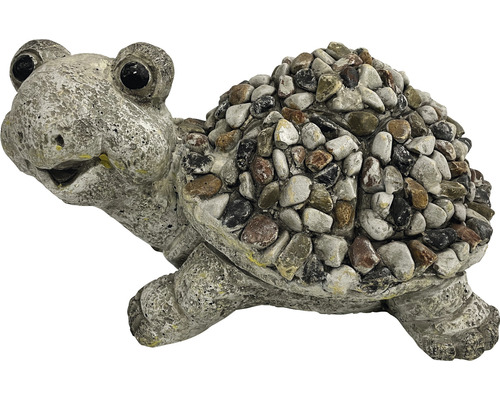 Trädgårdsfigur LAFIORA sköldpadda fiberglas 31x21x17cm grå