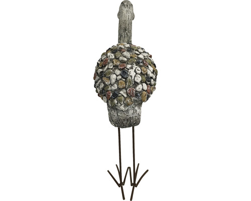 Trädgårdsdekoration fågel av sten och metall