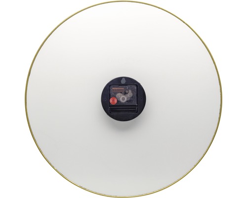 Baksida av en väggklocka med urverk