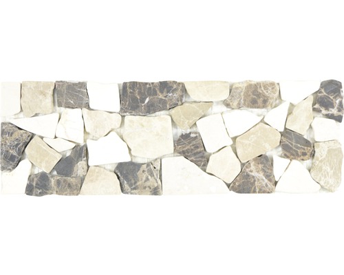 Mosaik natursten BO CIOT CB15 beige brun 10x30 cm Mosaikplatta av natursten