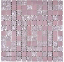 Mosaikplatta av glas och keramik