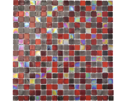Mosaik glas GM MRY 200 brun röd 29,5 x 29,5 cm